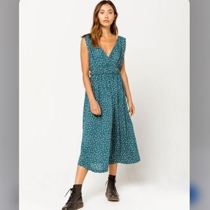 Teal Roxy Midi Dress
